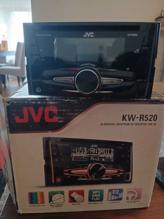Player auto JVC KW-R520 - USB, AUX, CD, FLAC