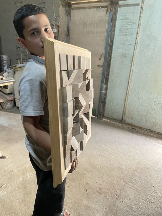 Деревянное 3D Панно из натурального сухого дерево