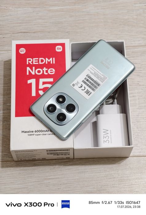 Redmi Note 15 256 gb Ram 8 полный комплект