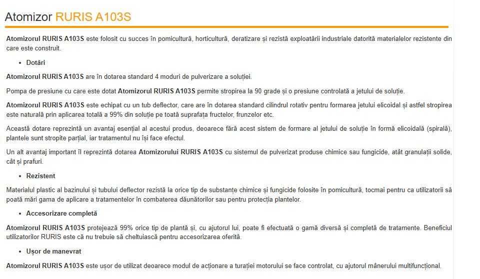 Atomizator Ruris A 103S
