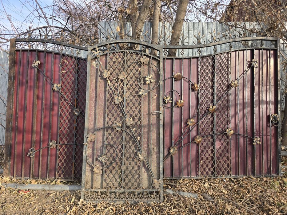 Ворота бу с калиткой