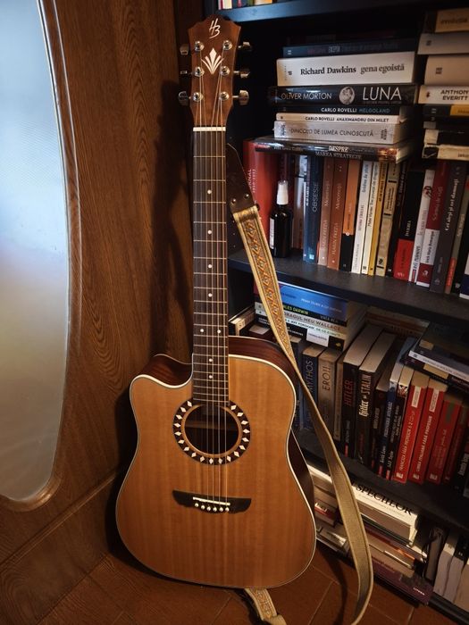 Chitară electro-acustică de stângaci Harley Benton
