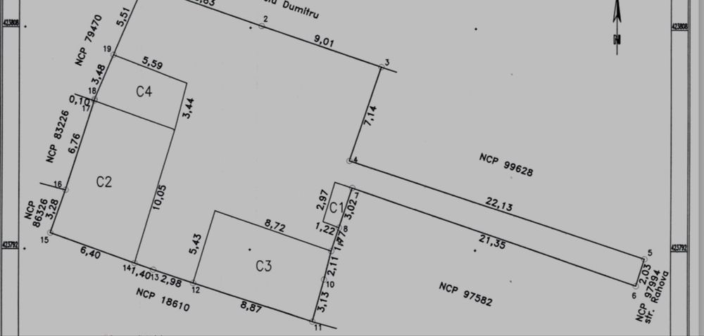 Casa de vanzare batraneasca pe teren 401mp