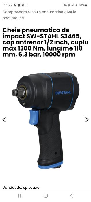 Cheie pneumatica de impact SW Stahl S-3465
