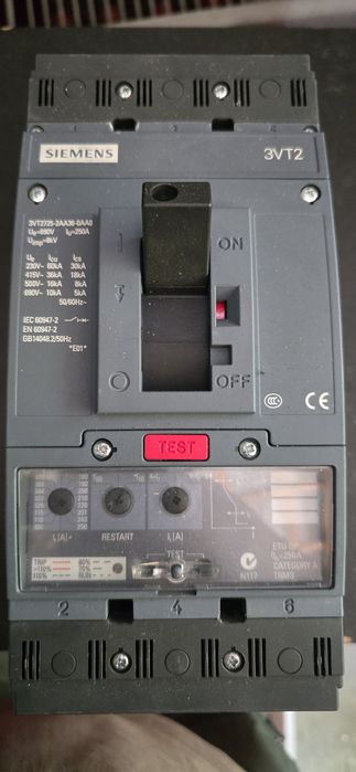 Siemens  3vt2  250A