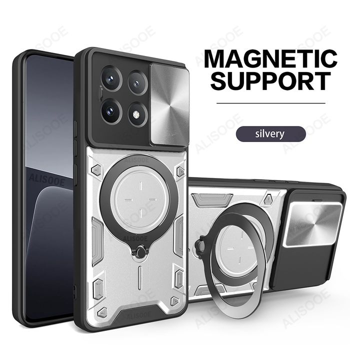 Xiaomi Poco X7 Pro / X6 Pro / GIANT RING Удароустойчив кейс с пръстен