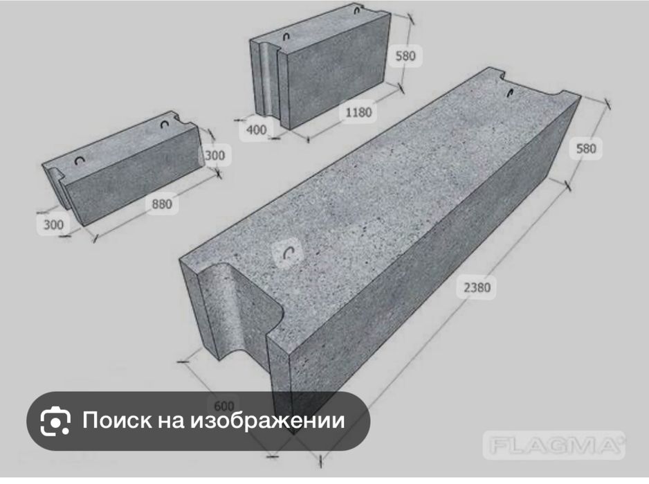 Бетонные блоки ФБС Фундаметные блоки