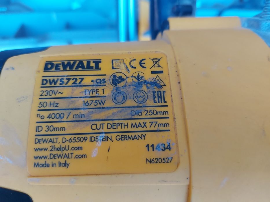 Dewalt dws 727 mașină de banc