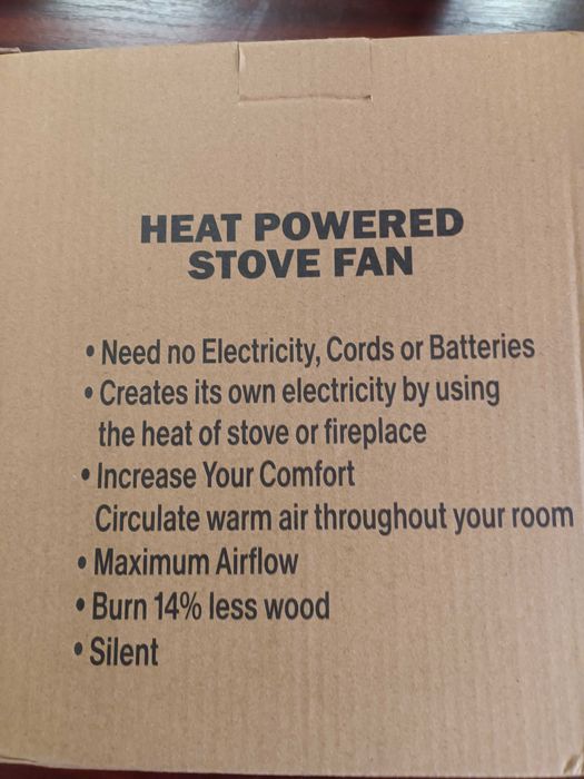 Ventilator pentru semineu, soba lemne alimentare termica 5 pale-100lei