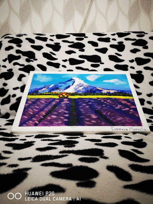 Ръчно рисувана пейзажна картина с размери 35/25см