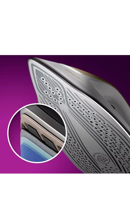 Statie de calcat cu abur Philips PerfectCare seria 8000 PSG8040/60, 2700W, 8 bari, jet de abur 600g, alb/auriu