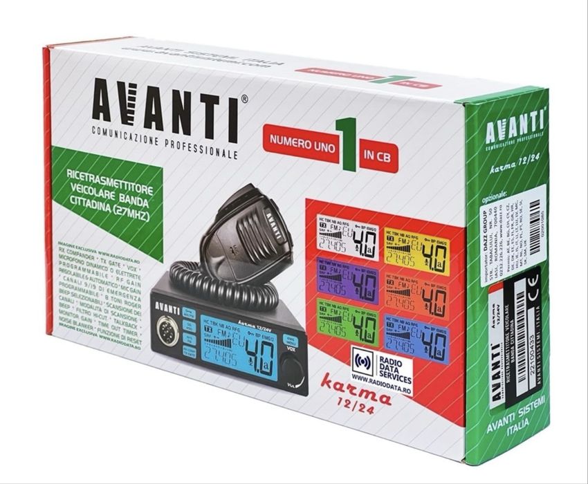 Statie radio CB Avanti Karma 12-24V ASQ VOX noua