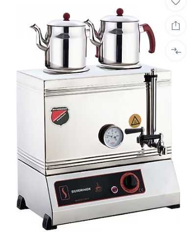 Электрический Самовар чайник Işıkgaz Silverinox Турция