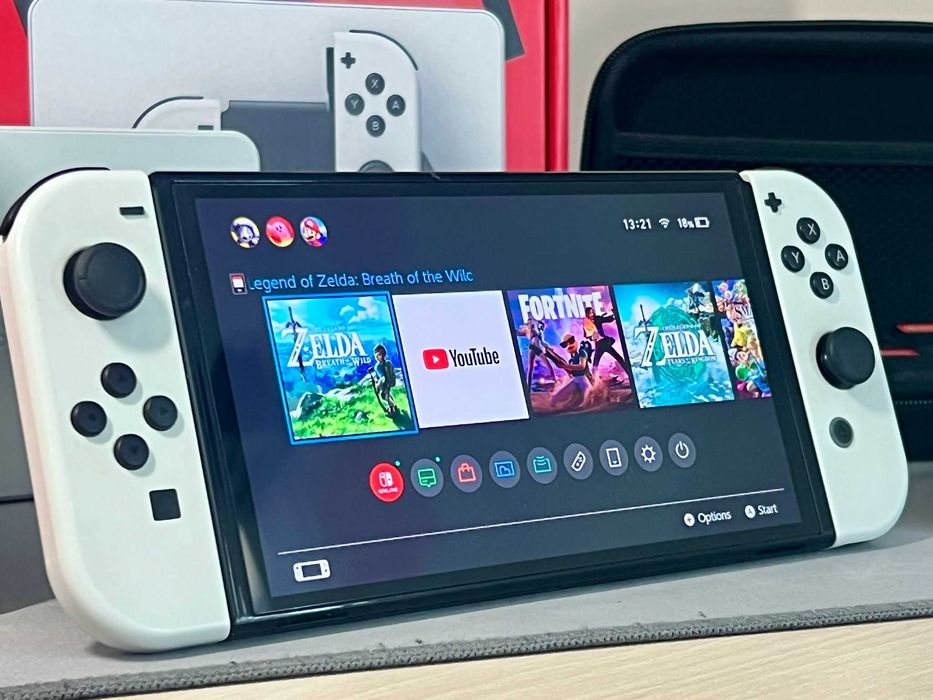 Nintendo Switch OLED+Controller+26 Jocuri+Husa