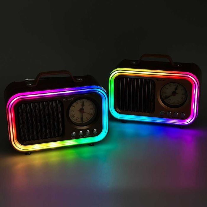 Ретро преносим говорител GOLON RX-078CS нов с Bluetooth, радио и соларно зареждане