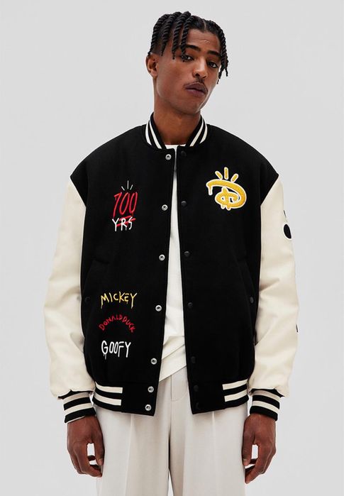 Disney 100 X H&M Varsity Jacket бруталното бомбър/колежанско яке L-XL