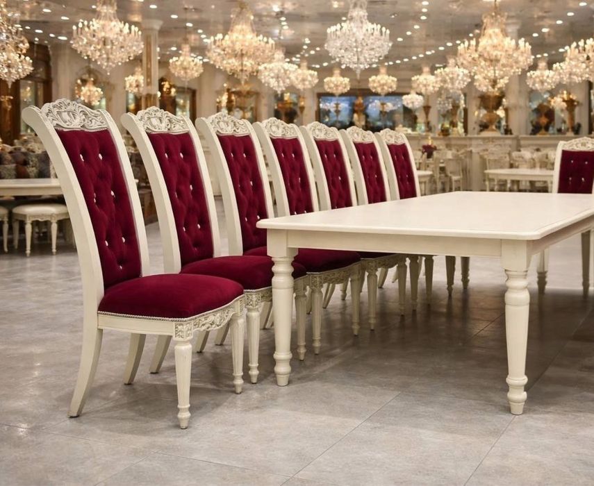 Элитный обеденный гарнитур: стол и 12 стульев