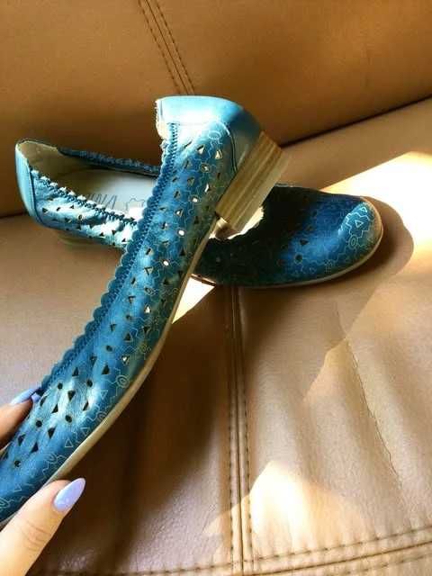 Espadrile din piele naturală ALPINA – mărimea 40