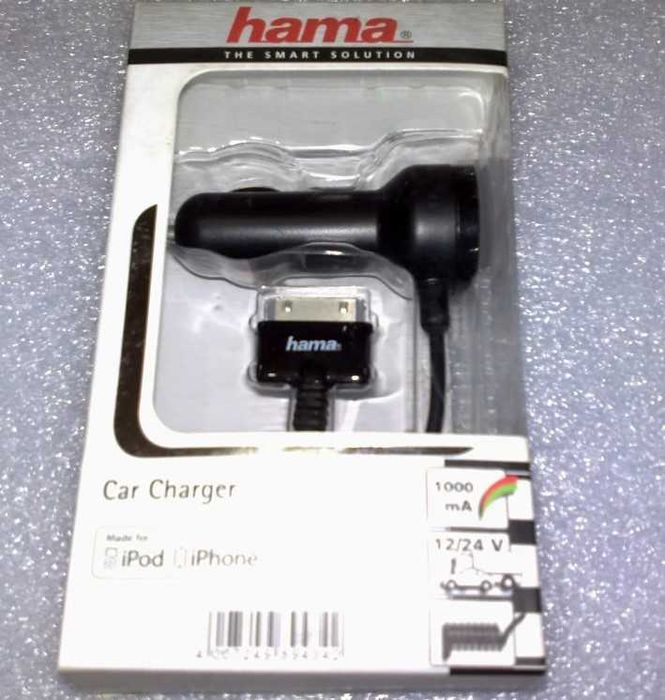 Incarcator auto Iphone 2G 3G , 3GS , 4 , 4S - nou,sigilat