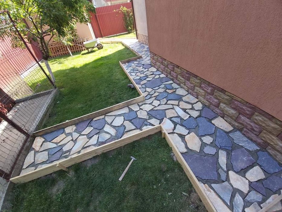 Piatra naturala de munte, montaj piatra naturala, piatra de munte