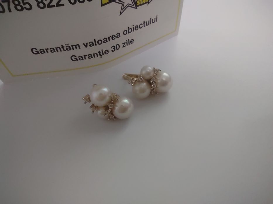 Cercei perla aur 14k efn