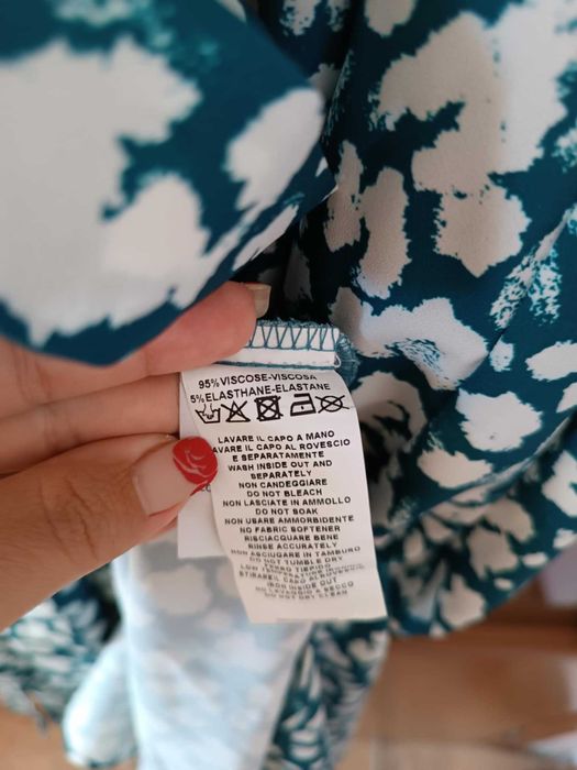 дълга рокля в зелено и бяло на Пламена бутик фешън, М§СО Л/ХЛ