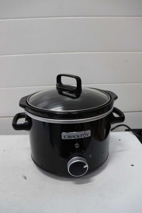 Бавноготвеща готварска печка Crock-Pot | Подвижна, керамична купа | 2,4 л (1-2 души | Енергийно ефективна | Черна [CSC046] [Енергиен клас A]