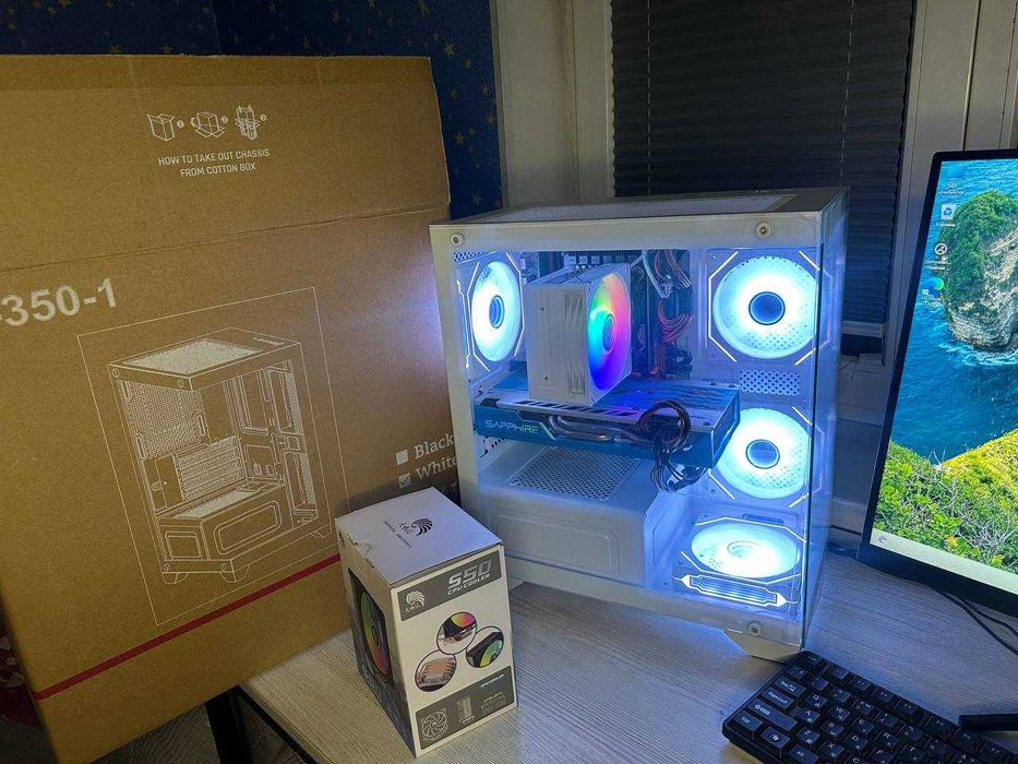 Игровой кейс / RX 590 gme 8gb / 16 gb ddr4 / SSD + 1 TB HDD