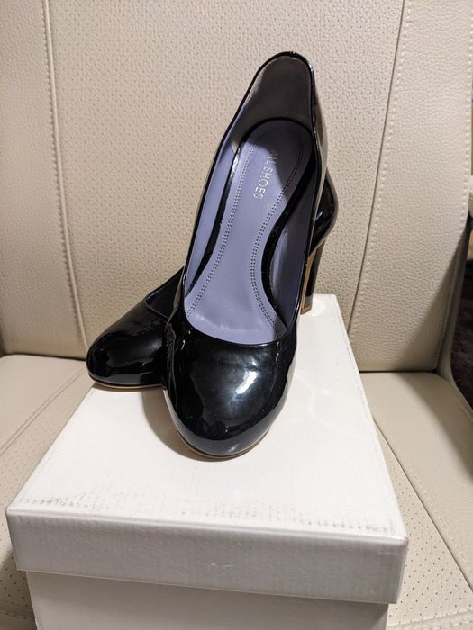 Pantofi de damă ALL SHOES (Denis) negri, din piele lăcuită, mărimea 38