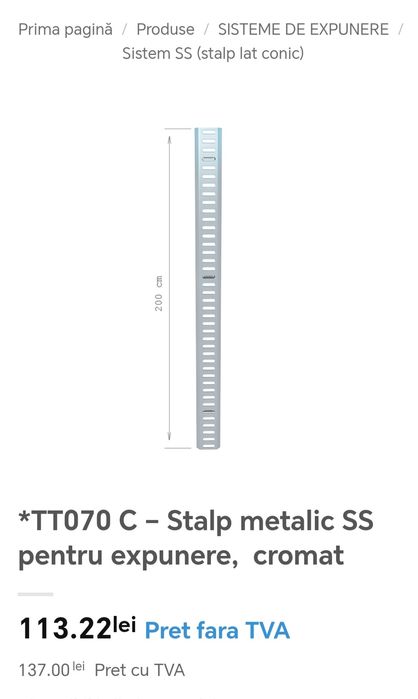 Sistem expunere haine pentru magazine
