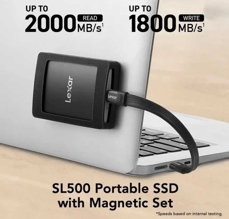 Портативный Portable SSD Lexar SL500M Magnetic-Set 1TB / 2TB new