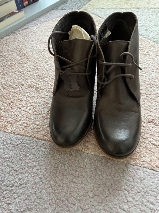 Vand ghete botine noi piele maro Tourbillon - mărimea 40