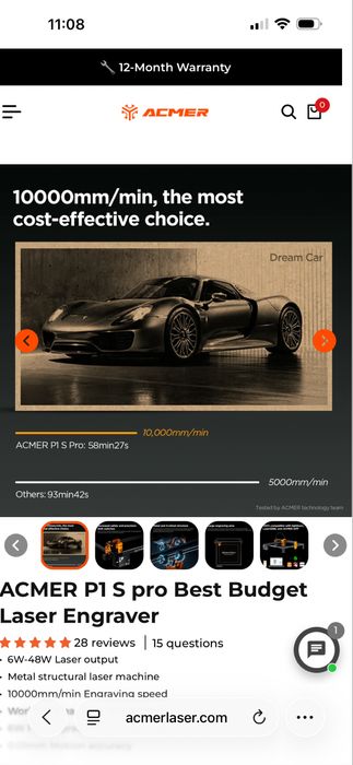 ACMER P1 S pro Best Budget Laser Engraver лазер