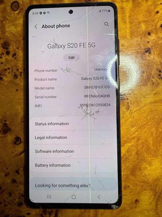 Samsung S20 FE 5G pentru piese placa de baza/camera