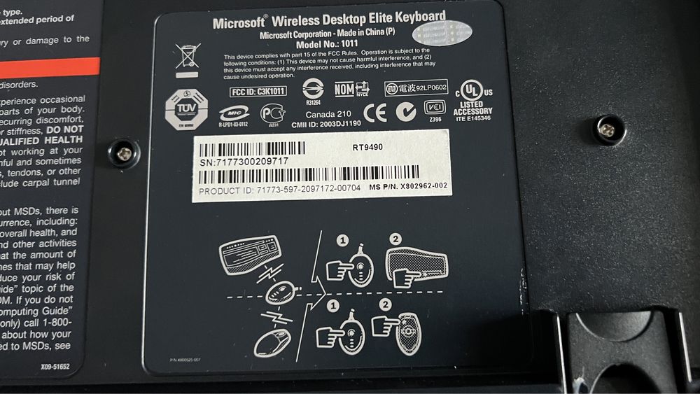 Vând tastatură Microsoft Wireless Elite