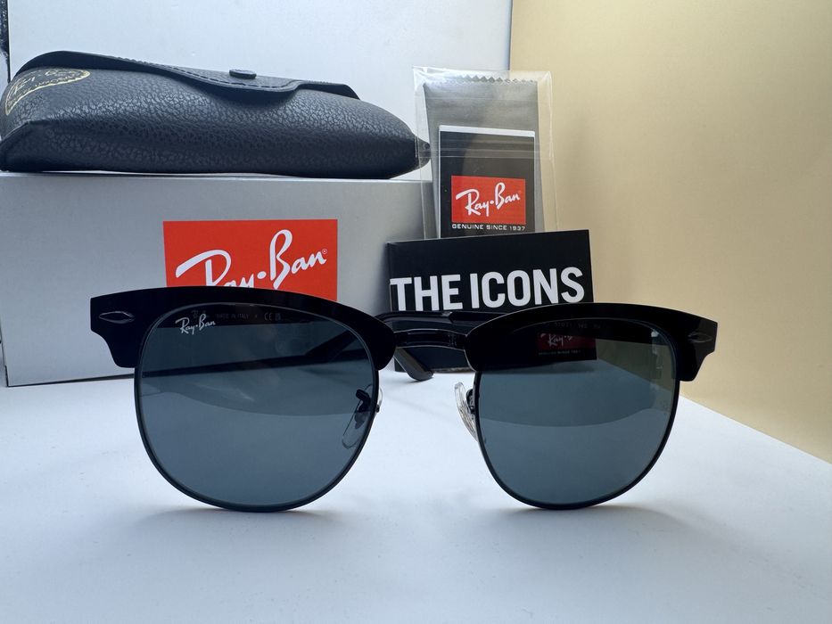 Ochelari de soare Ray Ban 3716 Clubmaster Metalic Noi