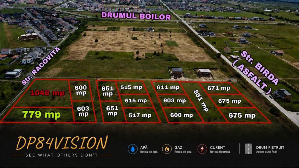 Terenuri pentru duplex in Mosnita cu utilitati langa Drumul Boilor