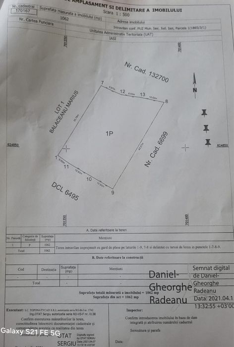 Teren Intravilan Iasi Soseaua Bucium 1000mp