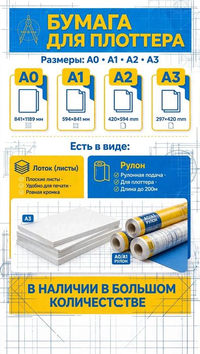 Бумаги для плоттера