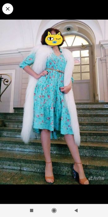 Продавам бяла жилетка от натурална кожа от лама, чисто нова, р.48-50