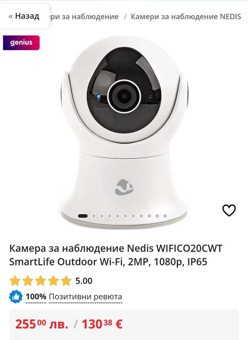 Чисто нова Smart Camera Nedis