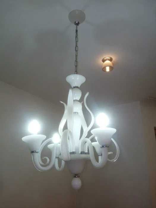 Lustra-Candelabru"Montanera", Sticla/Metal. Spectaculos - 85o lei