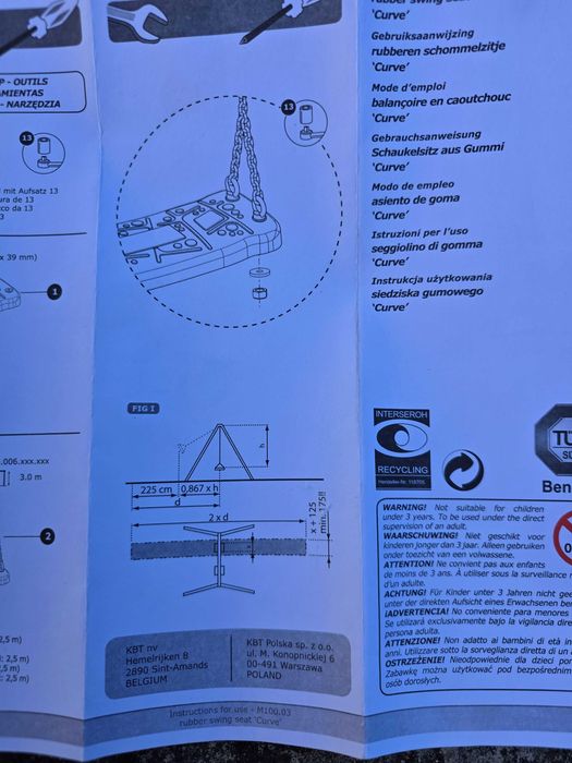 KBT Curve – Scaun profesional din cauciuc pentru leagăn