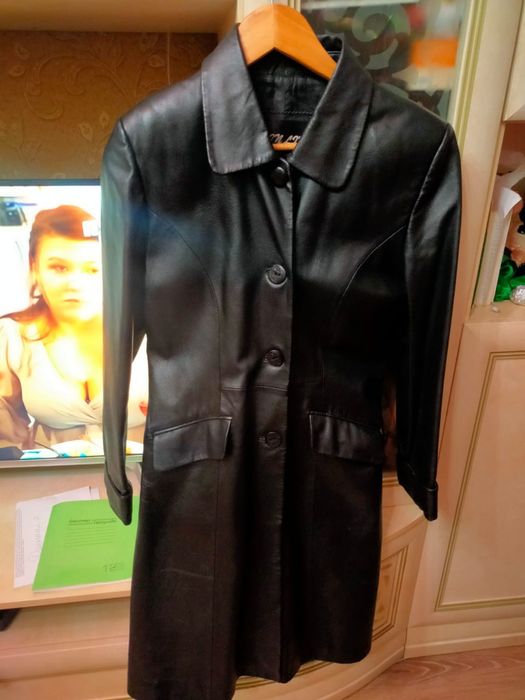 Плащ кожаный натуралка
