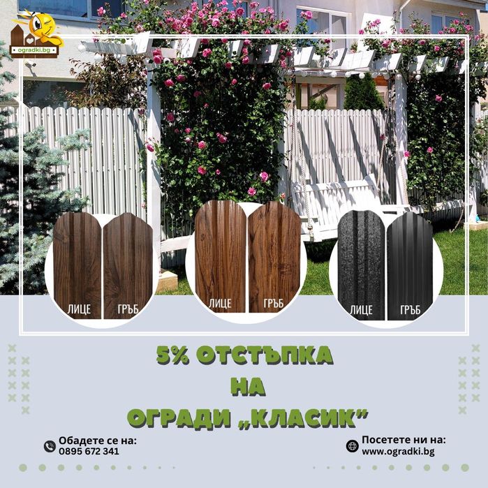 Метални поцинковани профили  модел Класик - Оградкибг