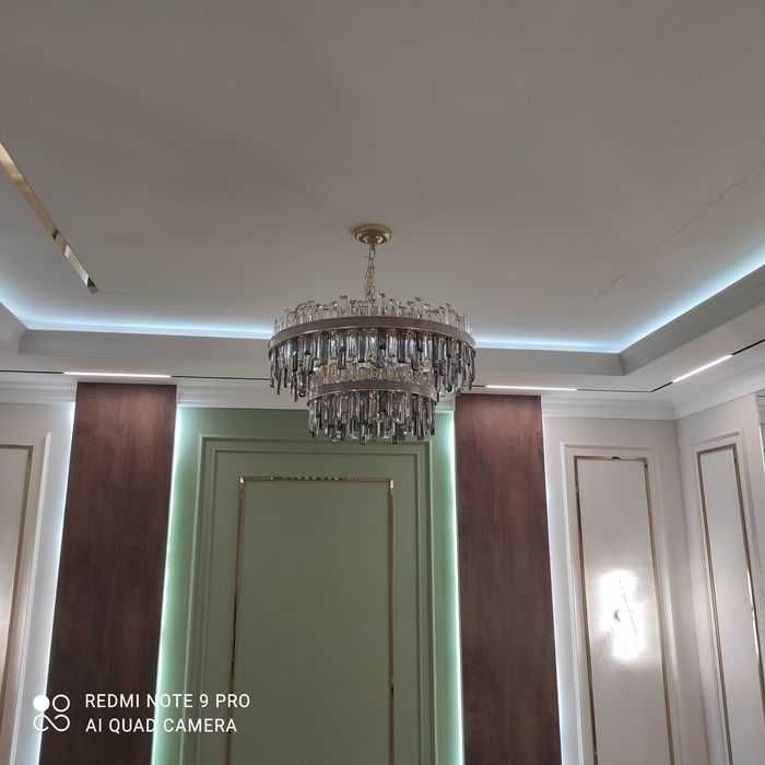 Установка люстры, услуги электрика