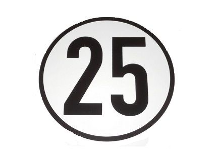 Стикери за скорост от 25 до 100 км. за трактори и камиони.