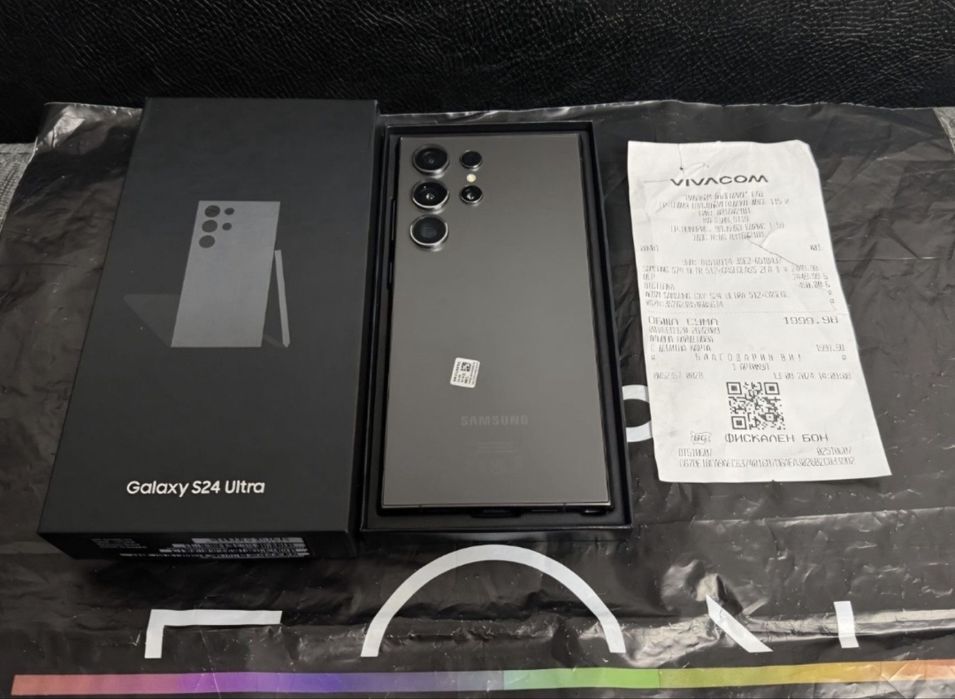 ***512GB Samsung S24 Ultra Гаранция Vivacom 2026г. Black | Черен