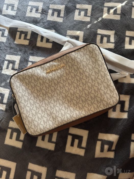 Оригинальная сумка Michael Kors Jet Set Large Crossbody (Vanilla/Acorn