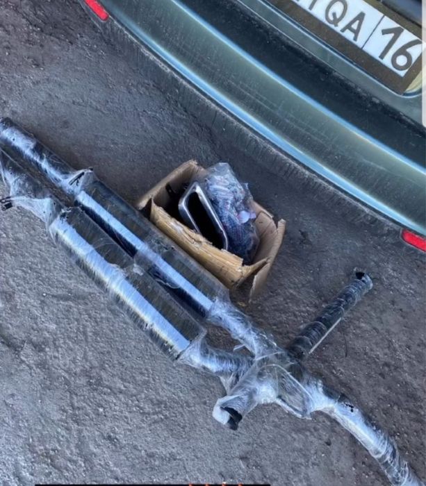 Выхлоп глушитель ваз приора раздвоенный готовый комплект